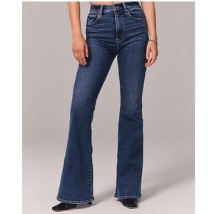 Abercrombie and Fitch high rise flared jeans